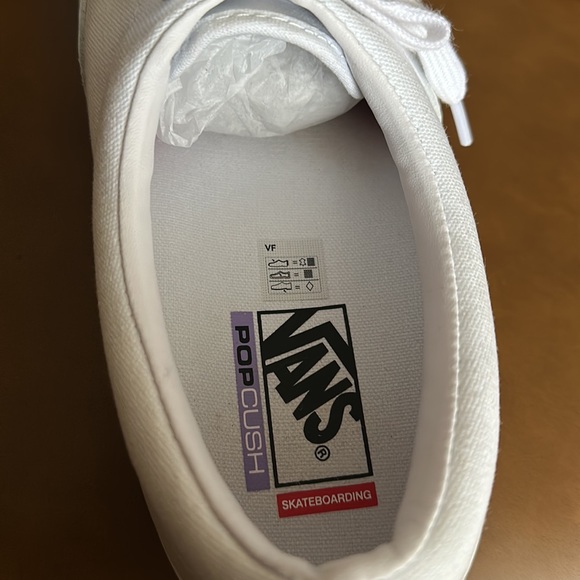 New Vans Authentic Premium Leather White Sneakers Low-Top Shoes - Picture 3 of 3